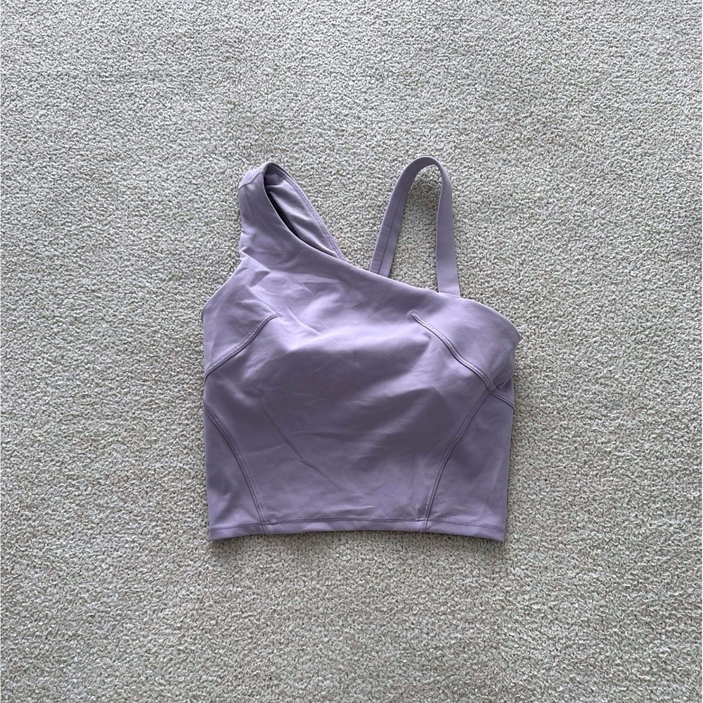 lululemon Everlux Asymmetrical Tennis Tank Top size 0 in Lilac